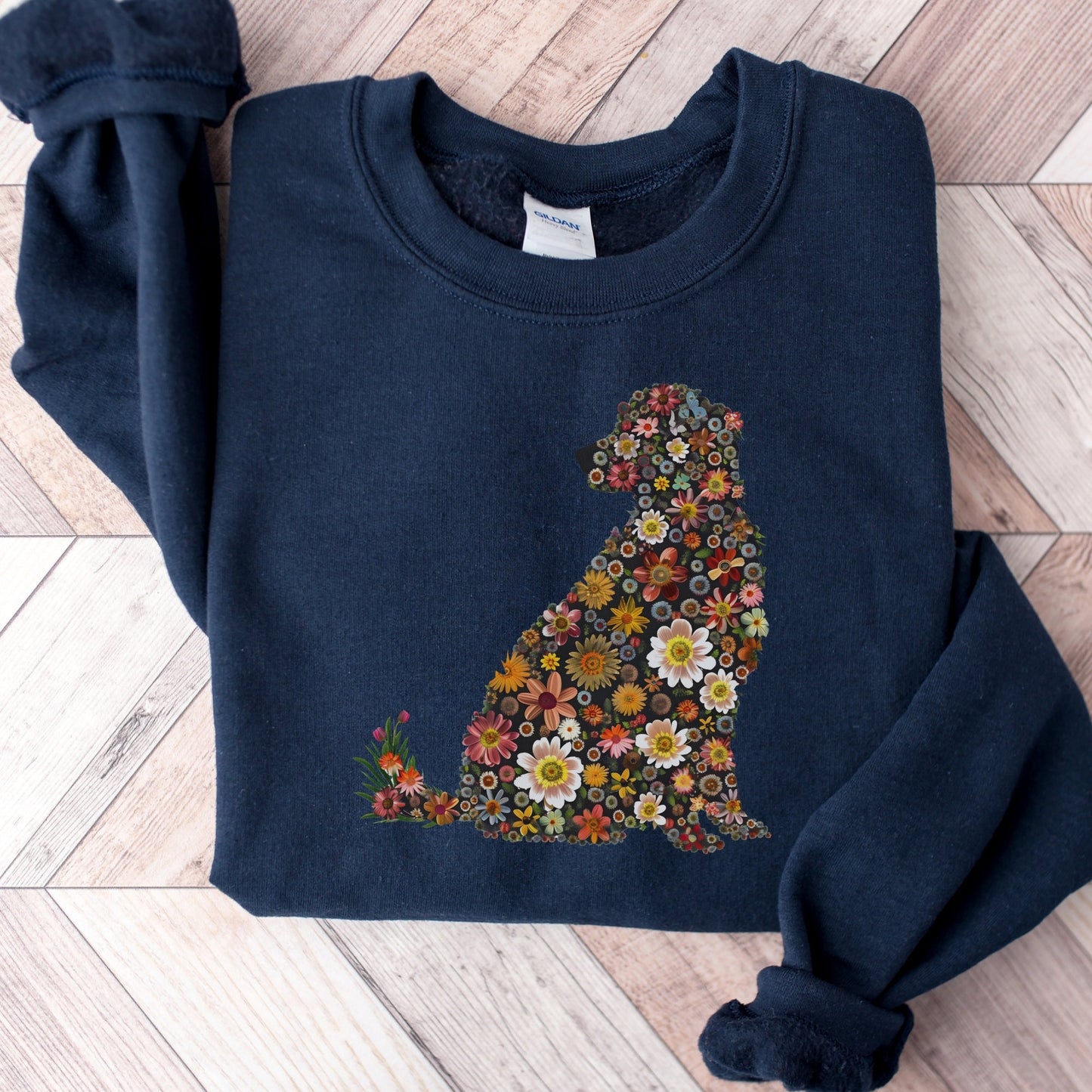 Floral Golden Retriever Sweatshirt