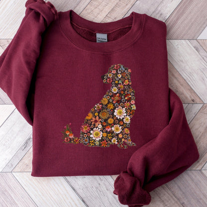 Floral Golden Retriever Sweatshirt