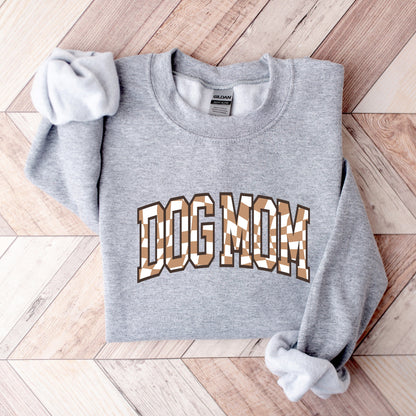 Checkered Dog Mom Sweater