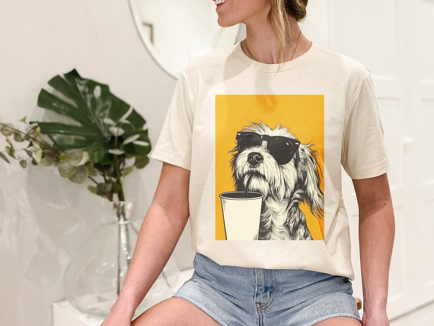 Dog With Sunglasses Graphic Tee