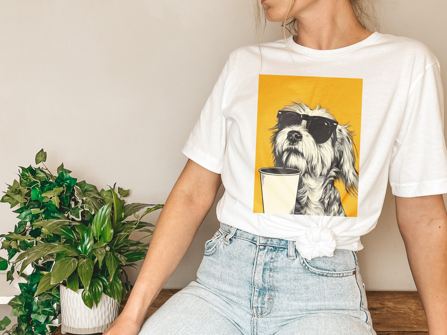 Dog With Sunglasses Graphic Tee