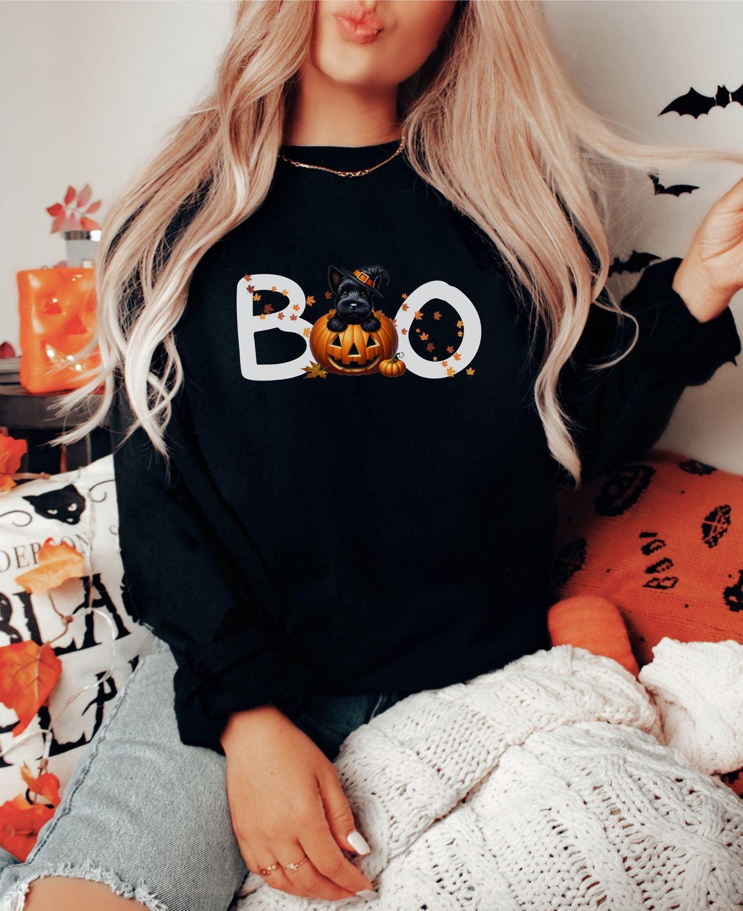 Scottie Dog Halloween Sweater