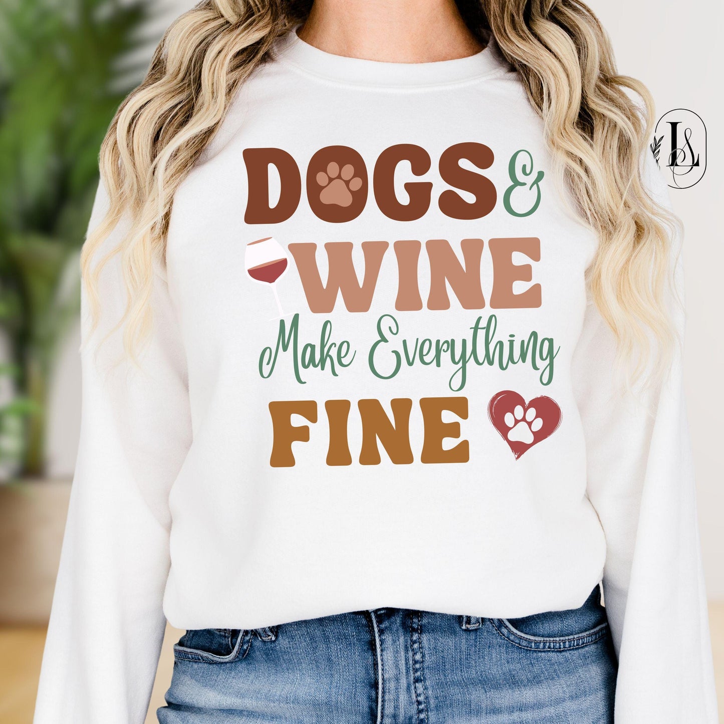 Dogs Wine Sweater