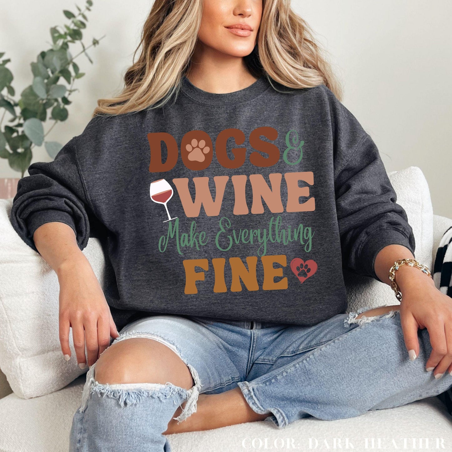 Dogs Wine Sweater