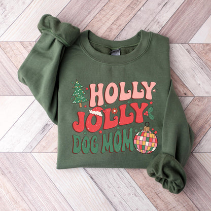 Holly Jolly Dog Mom Sweater