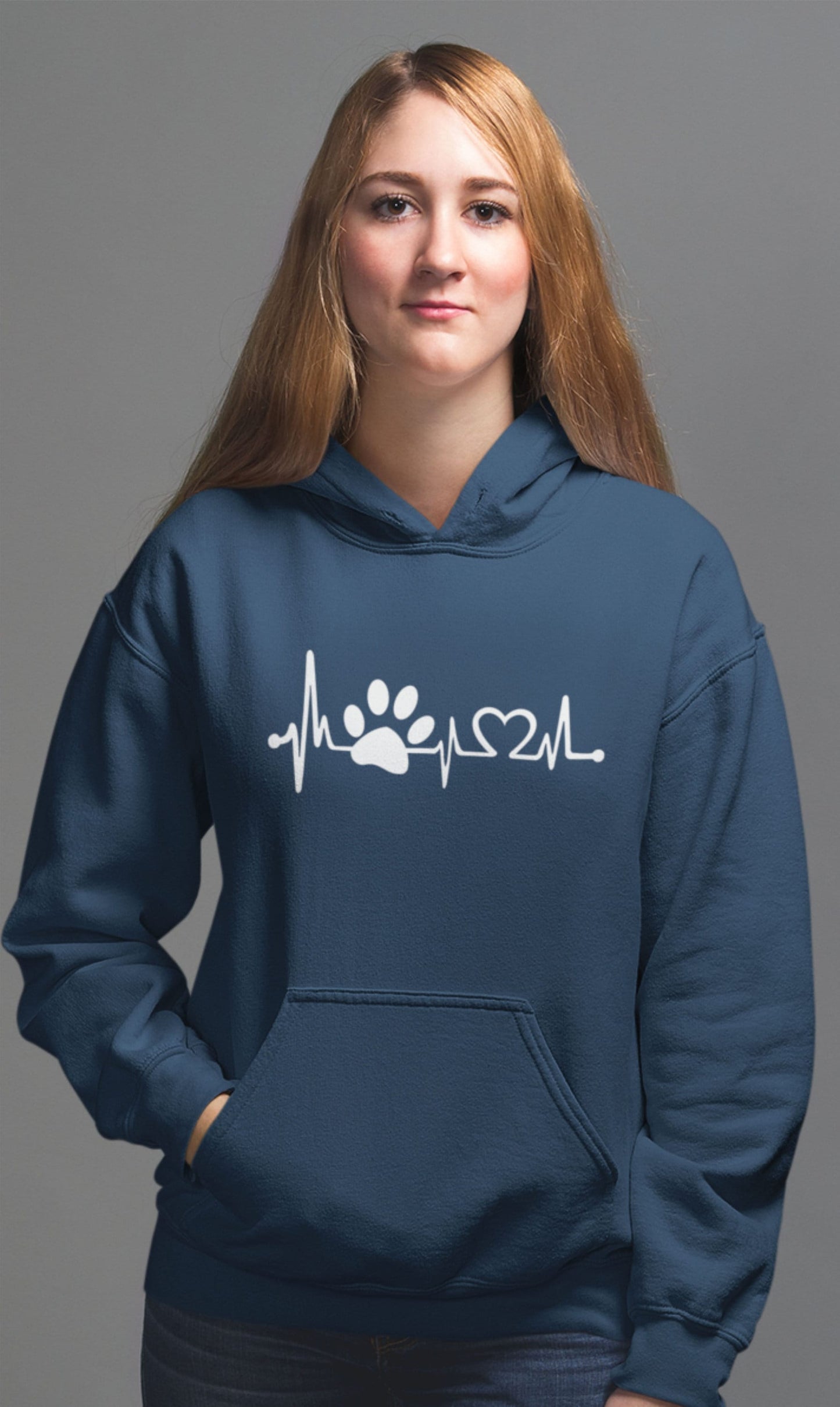 Dog Paw Heartbeat Hoodie