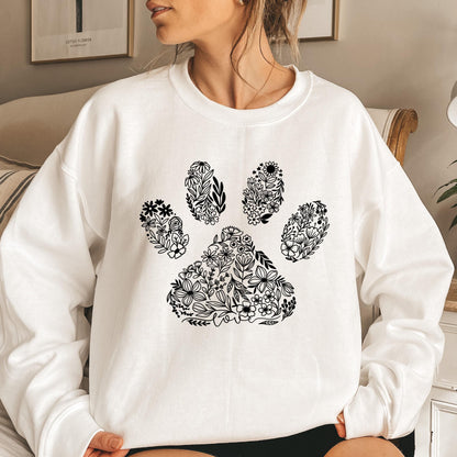 Floral Paw Sweater