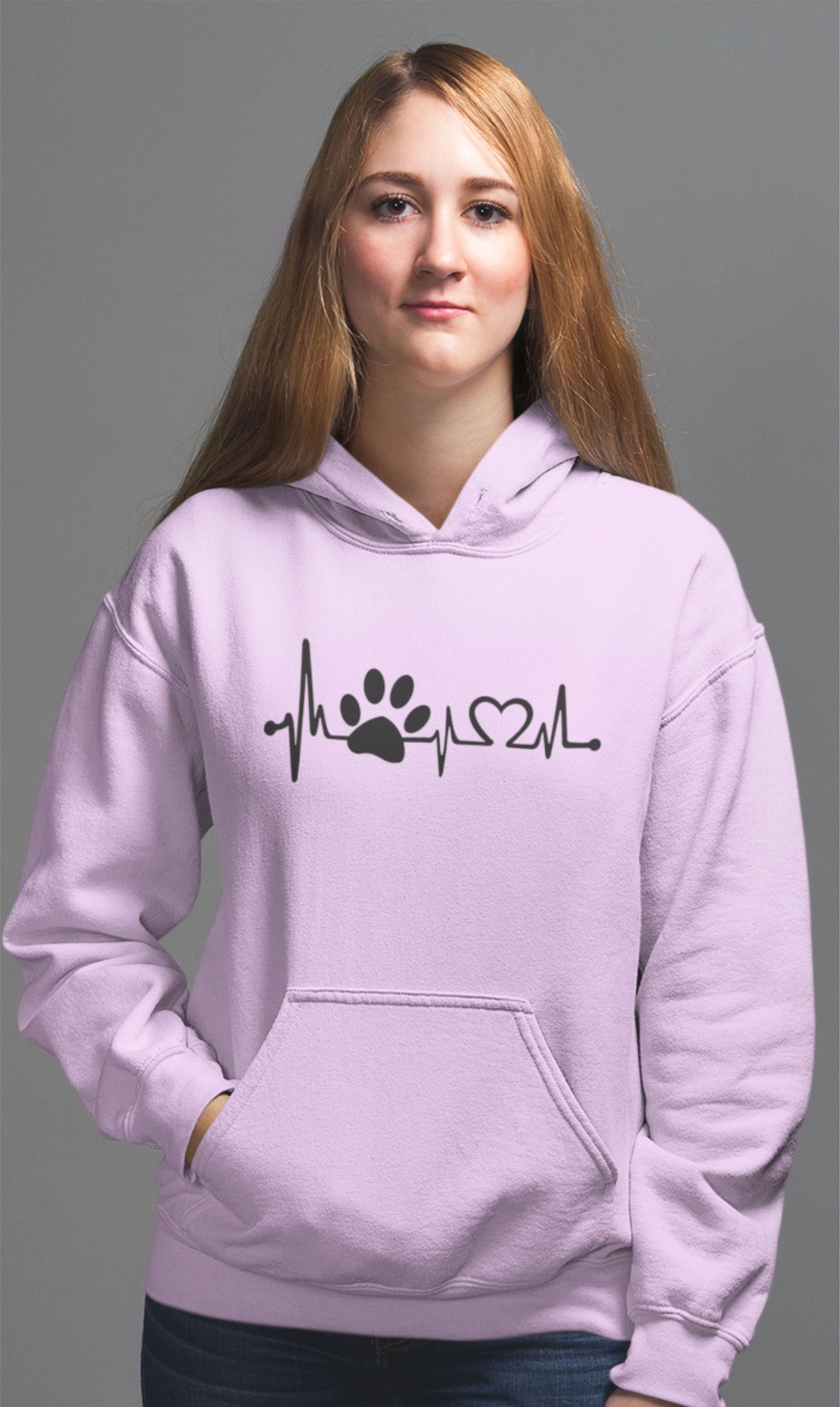Dog Paw Heartbeat Hoodie