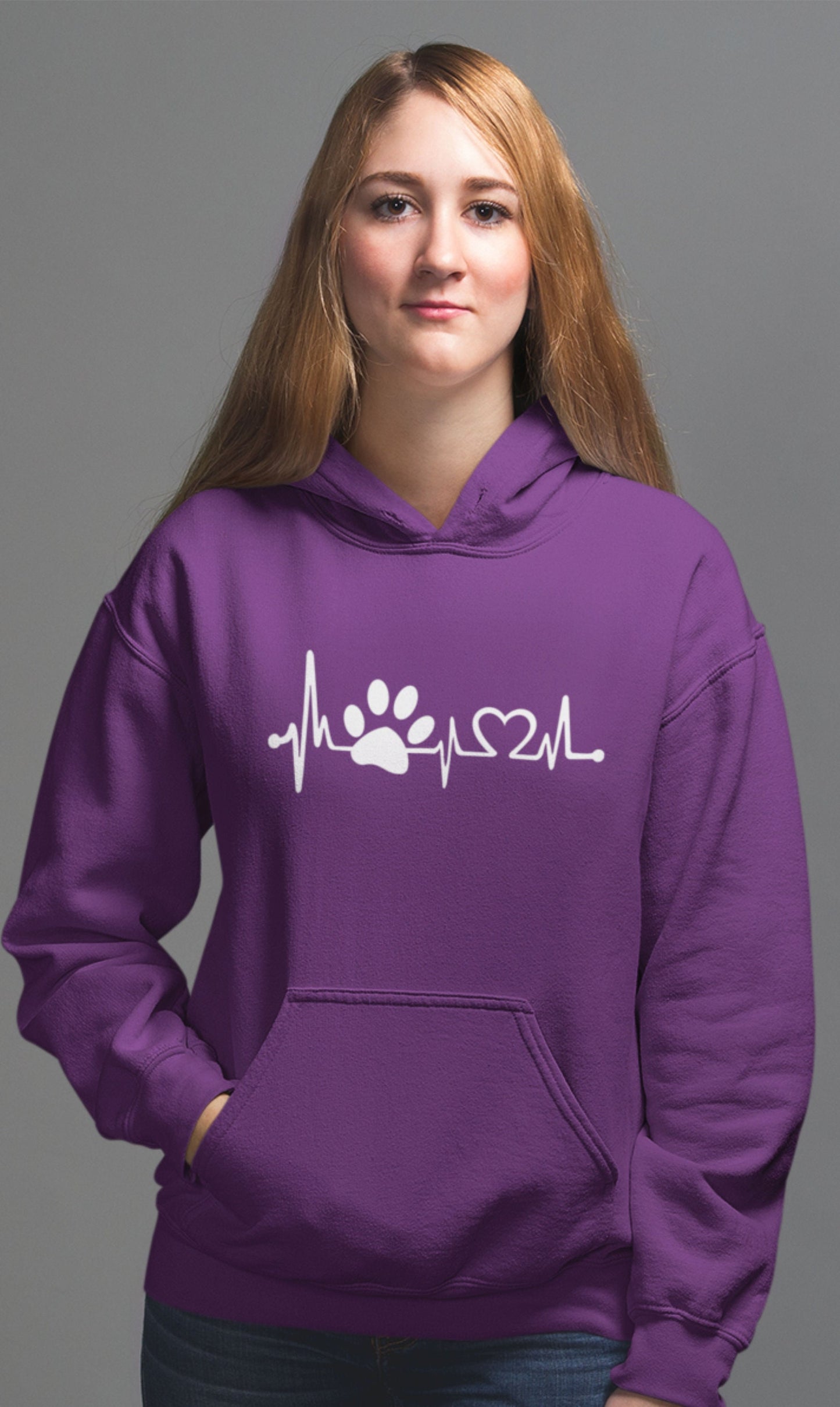 Dog Paw Heartbeat Hoodie
