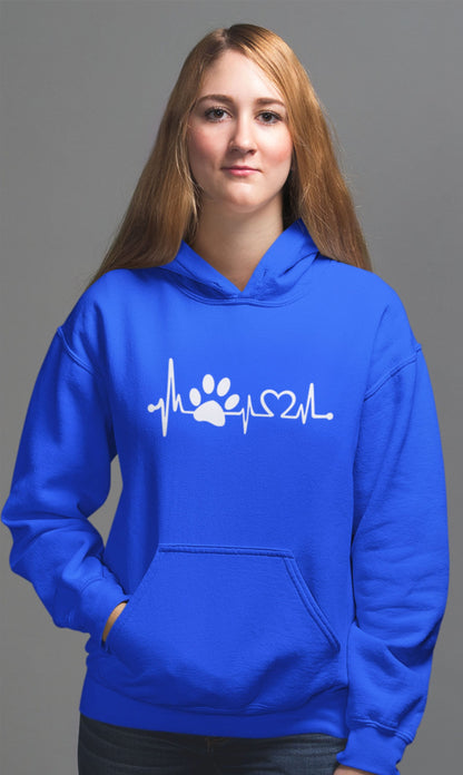Dog Paw Heartbeat Hoodie