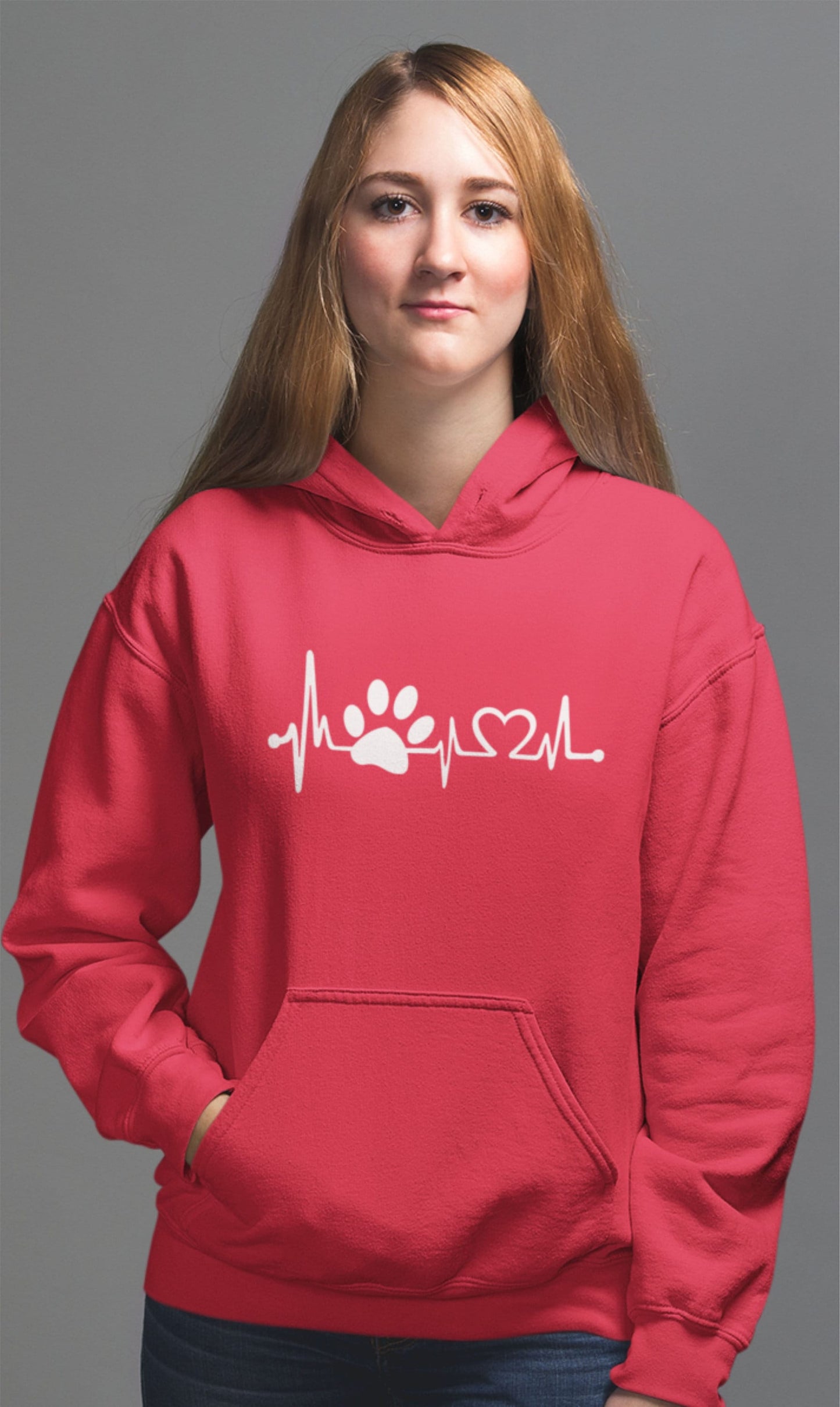 Dog Paw Heartbeat Hoodie