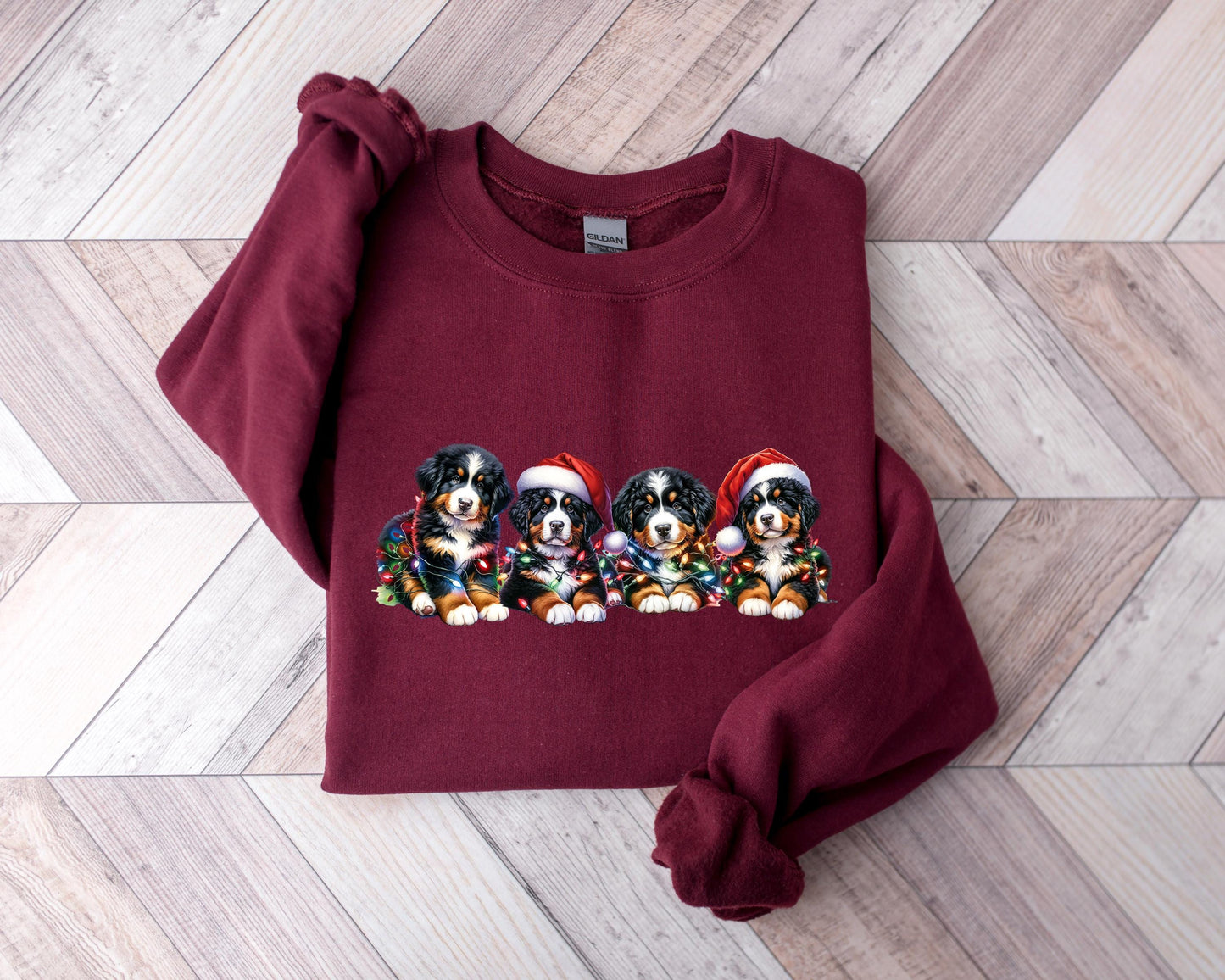 Christmas Bernese Mountain Dog Sweater