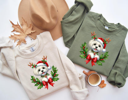 Christmas Maltese Dog Sweater