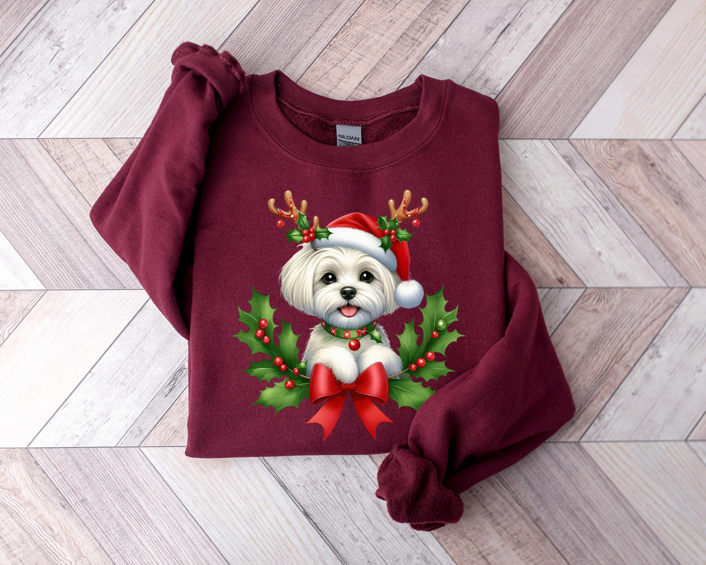 Christmas Maltese Dog Sweater