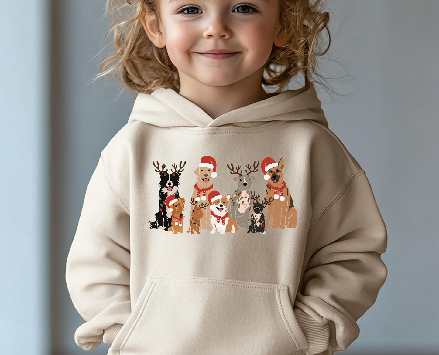 Kids Christmas Dog Hoodie