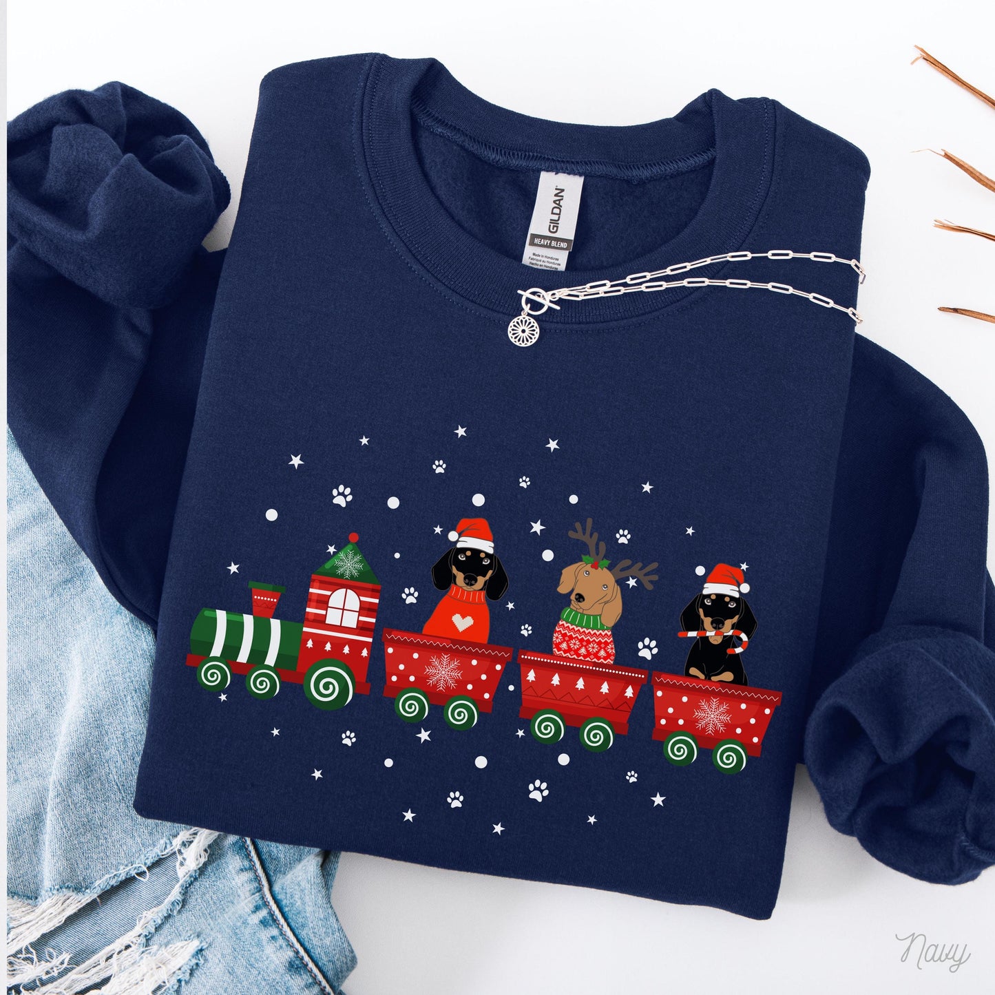 Dachshund Christmas Sweater V2