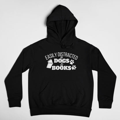Easily Distracted by Dogs and Books Hoodie V5