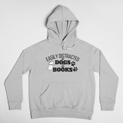 Easily Distracted by Dogs and Books Hoodie V5