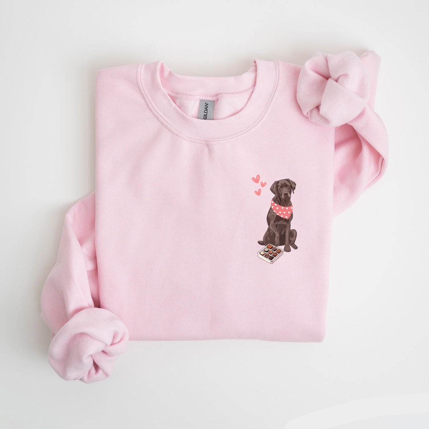 Chocolate Lab Valentines Sweater