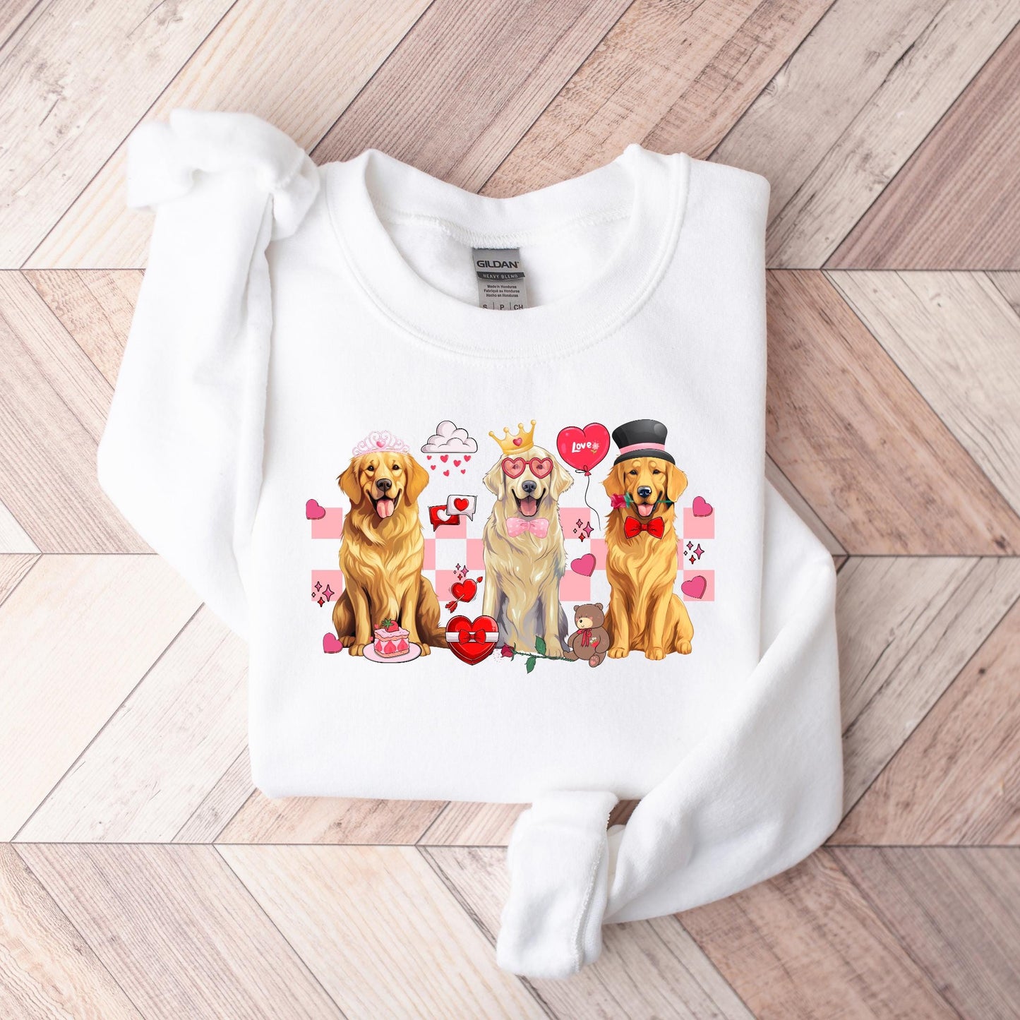 Golden Retriever Valentine Sweater