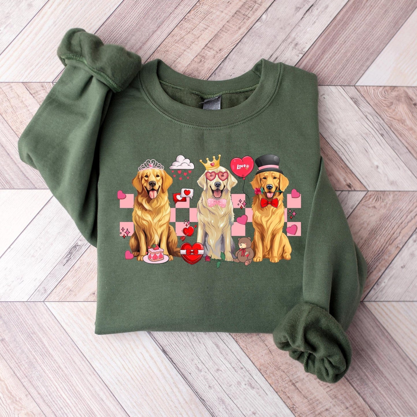 Golden Retriever Valentine Sweater