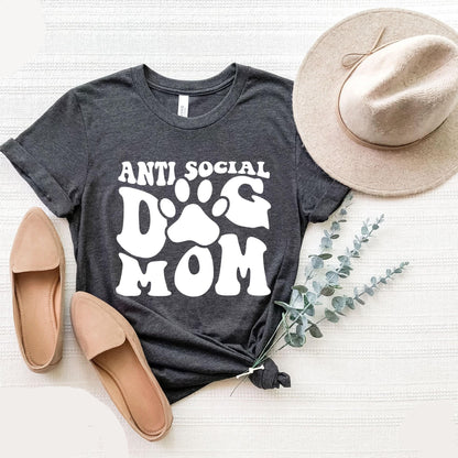 Anti Social Dog Mom Tee V7