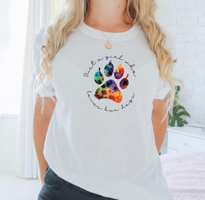 A Girl Loves Dogs Shirt