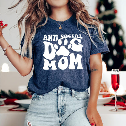 Anti Social Dog Mom Tee V7