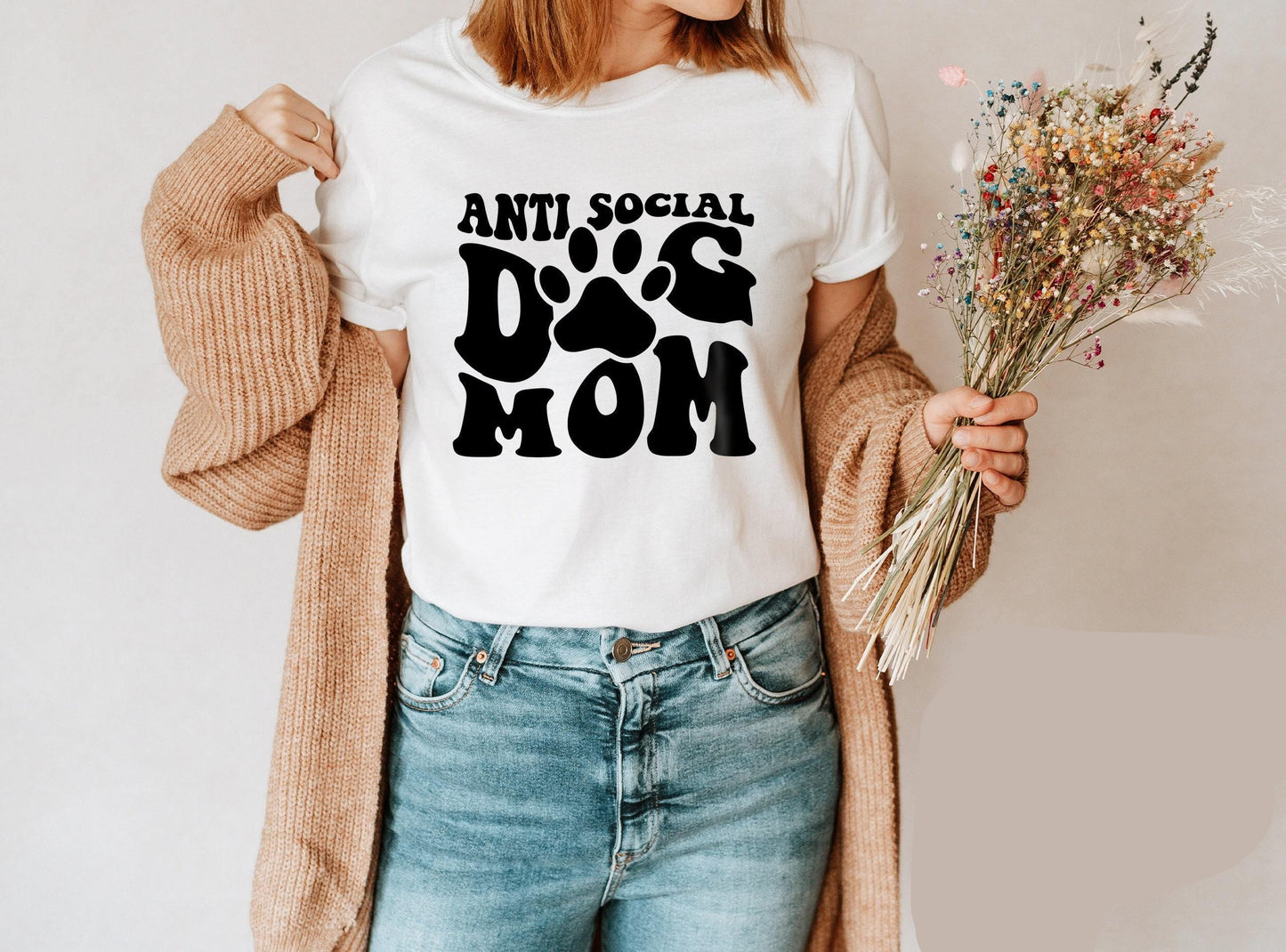 Anti Social Dog Mom Tee V7