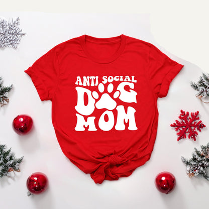 Anti Social Dog Mom Tee V7