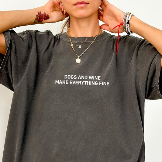Dogs & Wine Tee V2