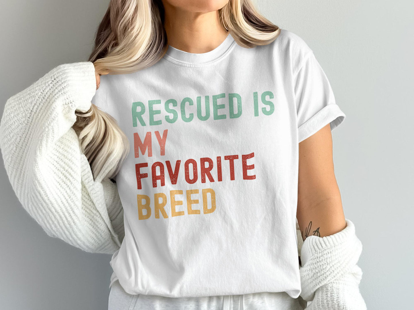 Rescued Is My Favorite Breed Tee