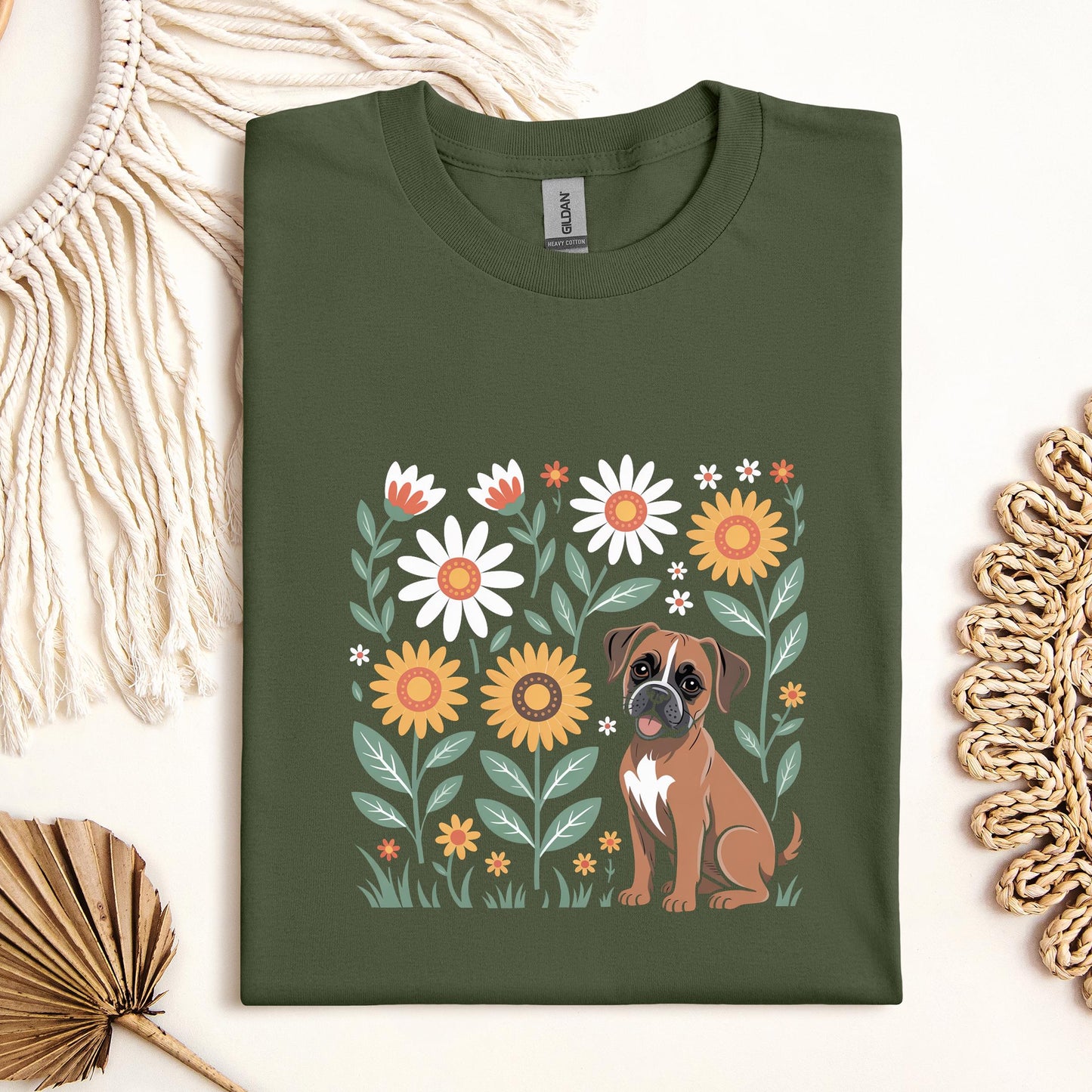 Boxer Flower Tee