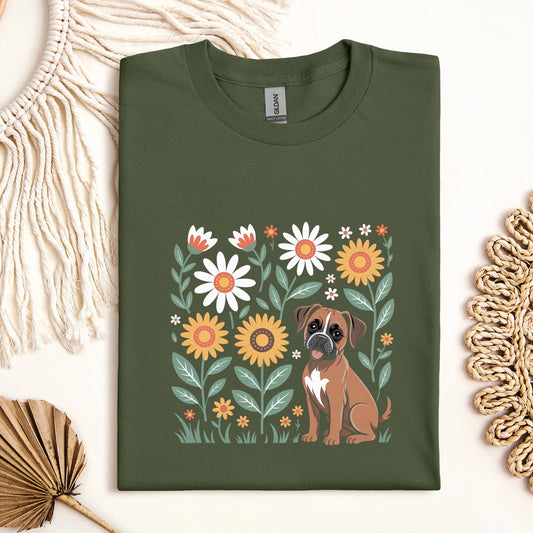 Boxer Flower Tee