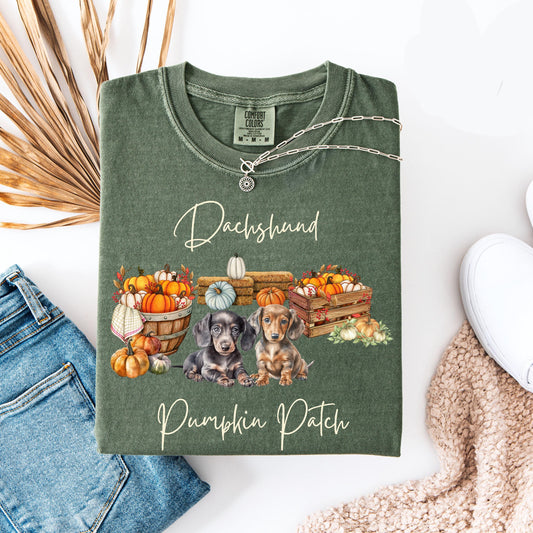 Dachshund Pumpkin Patch Tee