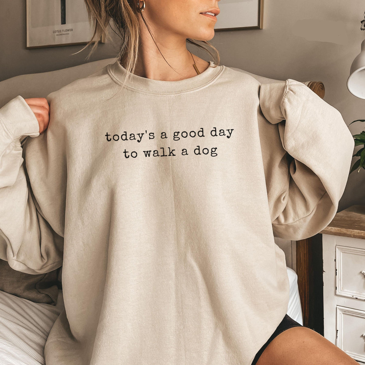 Minimalist Dog Walking Sweatshirt