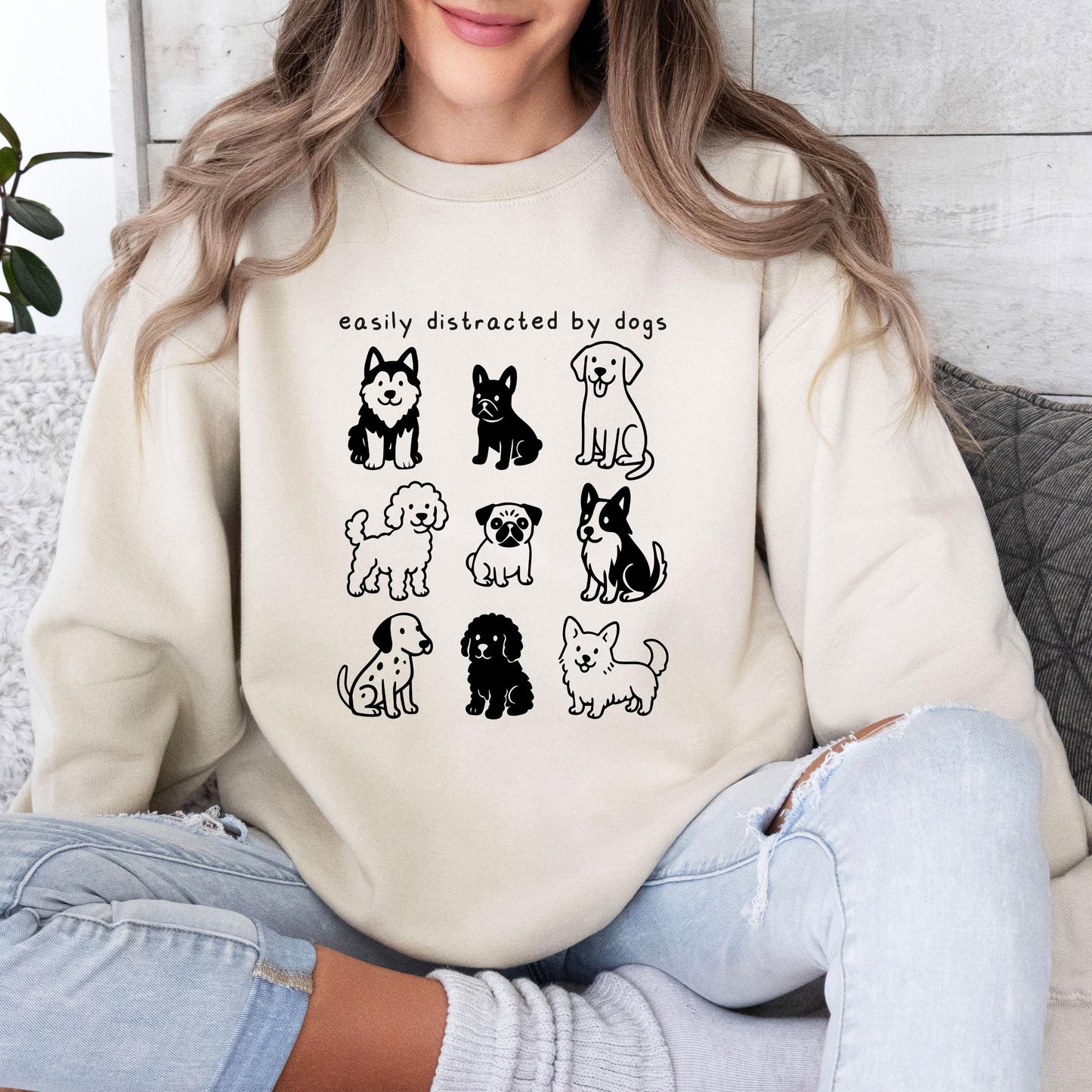 Easily Distracted By Dogs Sweater V12