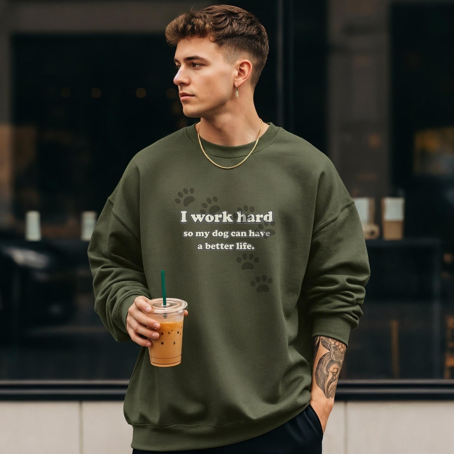 I Work Hard Sweater