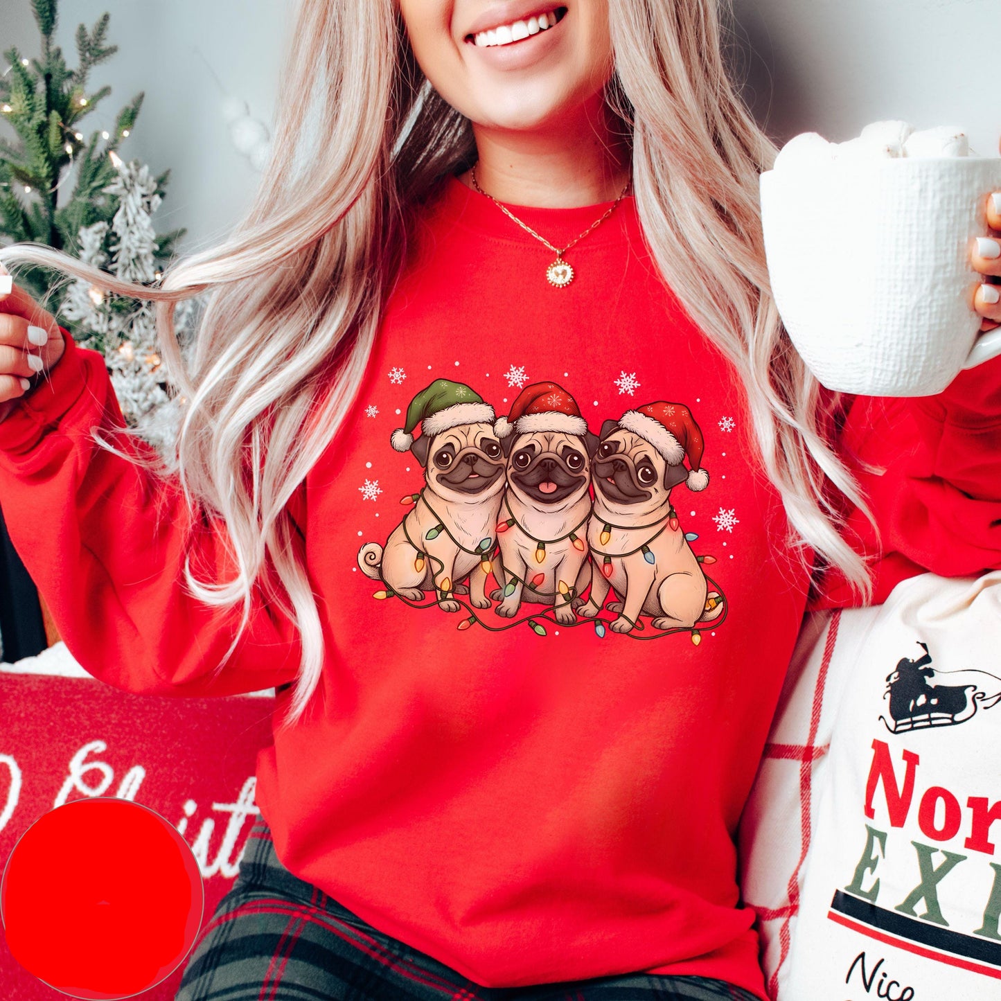 Pug Santa Dogs Sweater