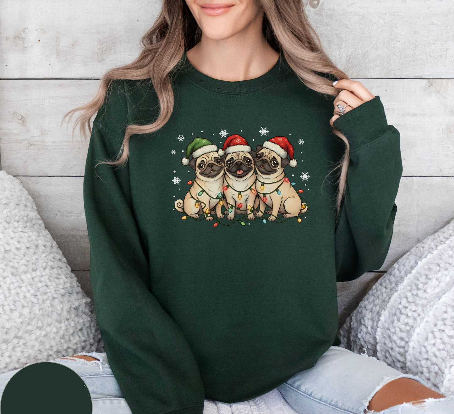 Pug Santa Dogs Sweater