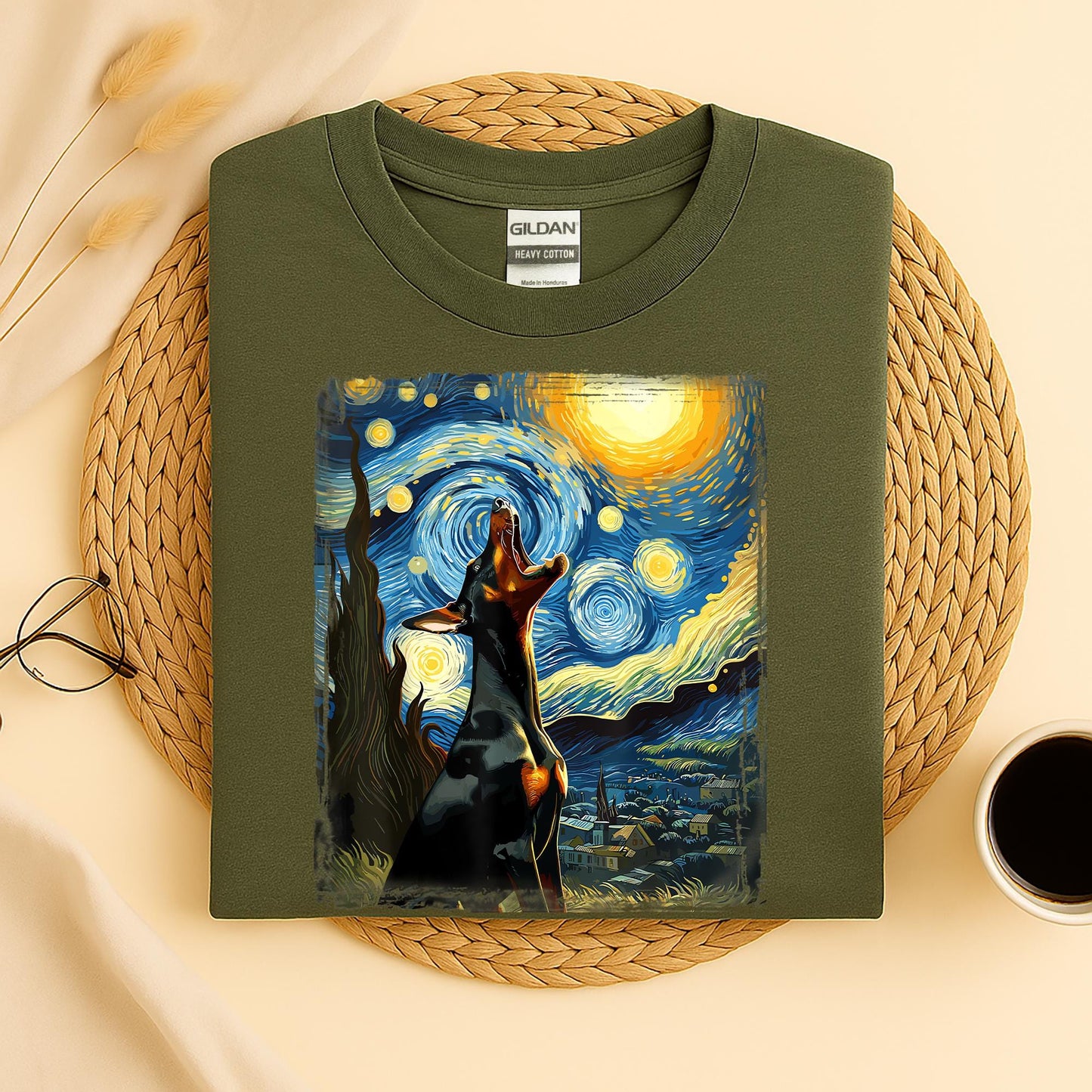 Starry Night Dog T‑Shirt