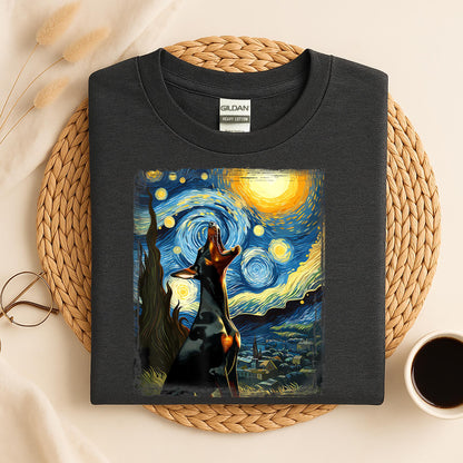 Starry Night Dog T‑Shirt