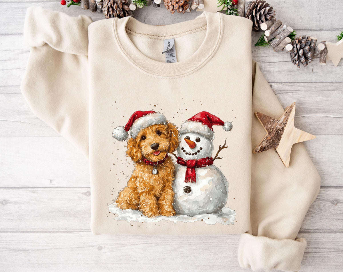 Dog And Snowman Sweatshirt