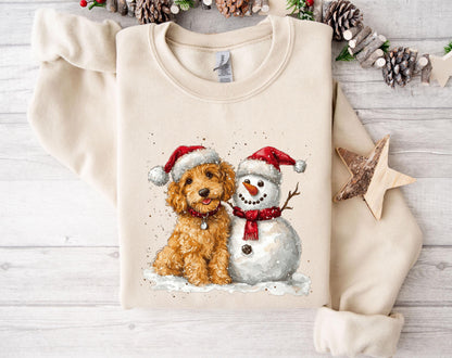 Dog And Snowman Sweatshirt
