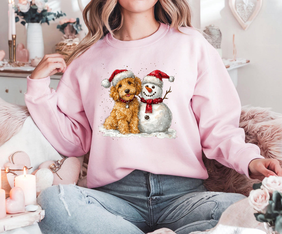 Dog And Snowman Sweatshirt