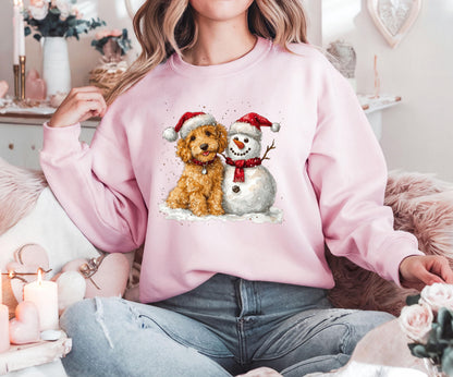 Dog And Snowman Sweatshirt