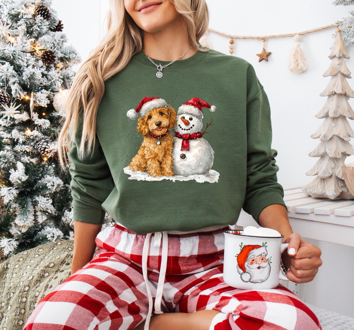 Dog And Snowman Sweatshirt