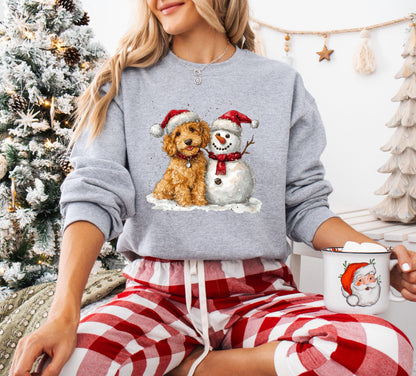 Dog And Snowman Sweatshirt