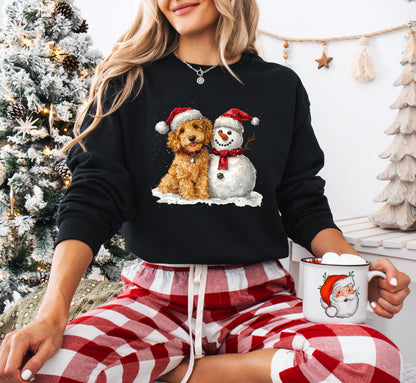 Dog And Snowman Sweatshirt