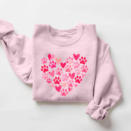Paw Heart Valentines Sweatshirt